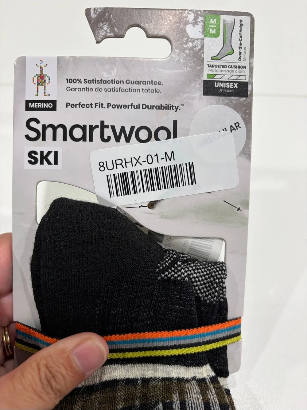 SmartWool Men's Medium Ski Targeted Cushion Summit Shot Socks NWT Green Tan